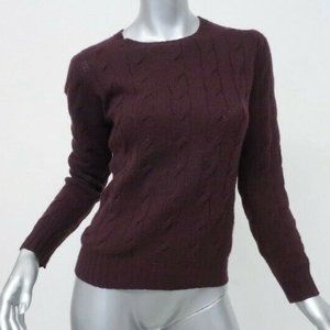 Ralph Lauren Black Label 100% Cashmere Cable Knit Size Small